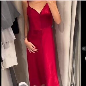 Zara Vibrant Red Midi Dress